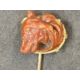 Ismay Collection: Jewellery: Yellow metal cravat/stock pin with a carved dog's head at each end. - Image 2 of 4