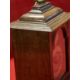 Clocks: 20th cent. Walnut bracket clock by Mercer with caddy top and brass carrying handle. 8ins. - Image 3 of 5