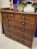 19th cent. Mahogany two over four chest of drawers. 45½ins. x 22ins. 41½ins.