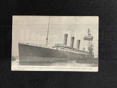 R.M.S. OLYMPIC: Scarce original postcard by Walton of Belfast, either 1910 or 1911 (posted from