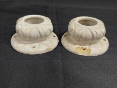 WHITE STAR LINE: S.S. Nomadic, 1911, First /Second-Class ceramic ceiling rose, given by Yvon