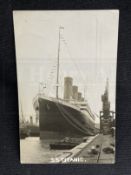 R.M.S. TITANIC: An exceptional handwritten postcard postmarked 11pm 9th April 1912 sent by Second-
