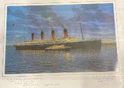 THE MAY COLLECTION: Personally signed and inscribed Ken Marschall print 'Au Revoir To The Old World'