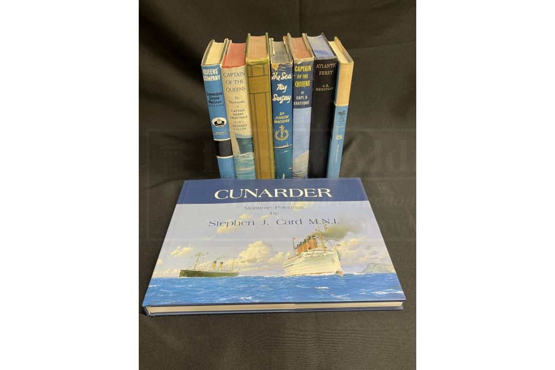 OCEAN LINER: Books to include mostly Cunard and related, some interesting volumes, see online