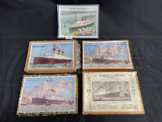 TOYS/PASTIMES: Collection of five Cunard and White Star jigsaws including Majestic/Olympic, Adriatic
