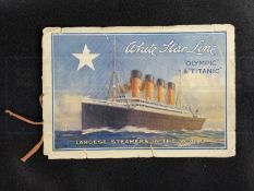 R.M.S. TITANIC: Rare booklet of notes and illustrations for First and Second-Class passengers