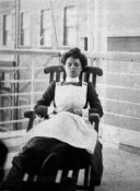 R.M.S. TITANIC: Rare original photograph of Titanic stewardess Annie Martin in uniform, reposing