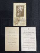 R.M.S. TITANIC: Second-Class passenger Joseph Laroche's death notice, with text and prayers on