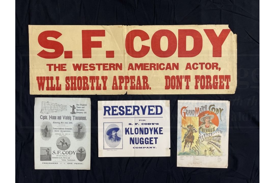 EARLY AVIATION PIONEERS/THE SAMUEL CODY ARCHIVE: Collection of printed publicity material from