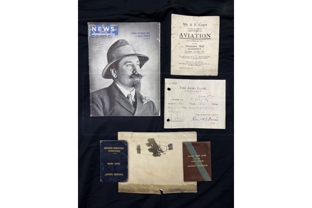 EARLY AVIATION PIONEERS/THE SAMUEL CODY ARCHIVE: Extremely important Royal Aero Club Aviators - Image 1 of 3