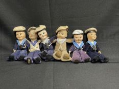 OCEAN LINER: Norah Wellins souvenir dolls to include Queen Mary, Franconia, Queen Elizabeth, etc. (