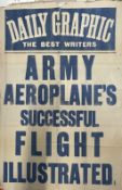 EARLY AVIATION PIONEERS/THE SAMUEL CODY ARCHIVE: Rare Daily Graphic Newspaper Billboard poster 