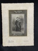 R.M.S. TITANIC - ROGER BRICOUX ARCHIVE: Rare commemorative studio portrait with caption Mort le 15