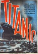 MOVIE/FILM: Extremely rare Swedish promotional poster for the 1943 Nazi propaganda movie Titanic