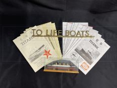 BELFAST TITANIC SOCIETY: C.Q.D magazines issues one to fifty-two, some missing numbers. Plus brass