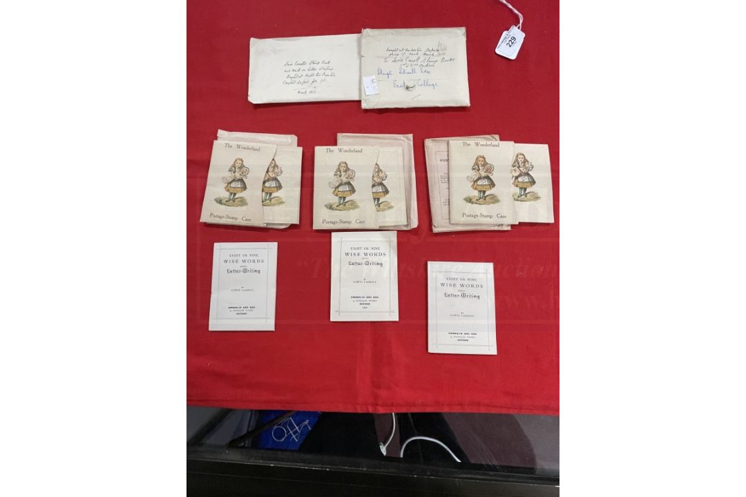 Postal History: The Wonderland postage stamp case x 3 with eight or nine wise words about letter - Image 2 of 3