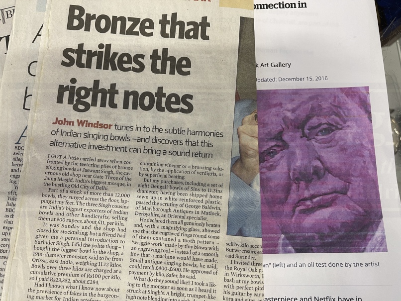 •Graham Sutherland (1903-1980): Oil on board preparatory sketch Sir Winston Churchill, signed and - Image 5 of 5