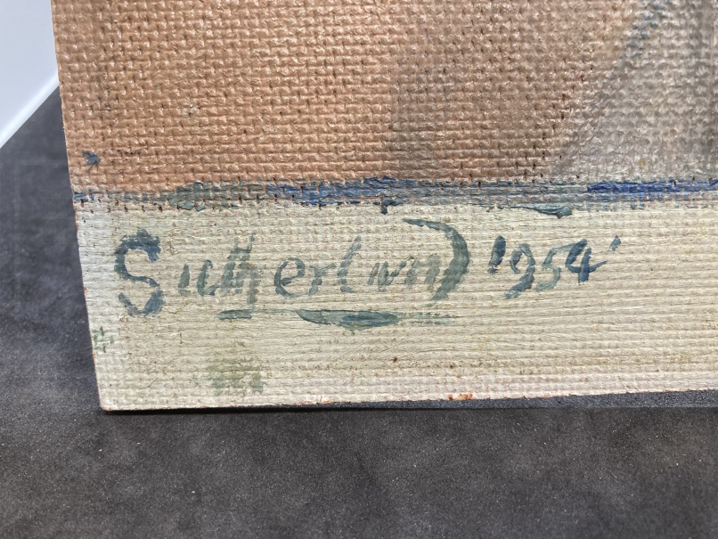 •Graham Sutherland (1903-1980): Oil on board preparatory sketch Sir Winston Churchill, signed and - Image 3 of 5