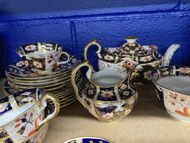 Royal Crown Derby tea ware Imari pattern 2451, fifty-five pieces to include tea set, coffee set side - Image 7 of 8
