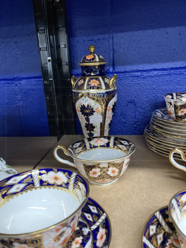 Royal Crown Derby tea ware Imari pattern 2451, fifty-five pieces to include tea set, coffee set side - Image 8 of 8