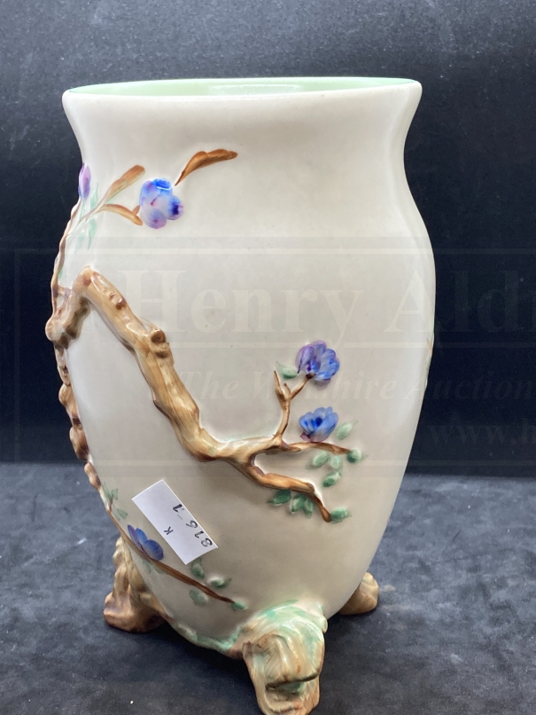 Ceramics: Clarice Cliff cherry tree vase Style 990 1937-38 marked Newport Pottery, England signed - Image 2 of 4