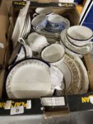Ceramics: Royal Worcester Evesham pattern part service, two circular crimpled edge dishes, oval