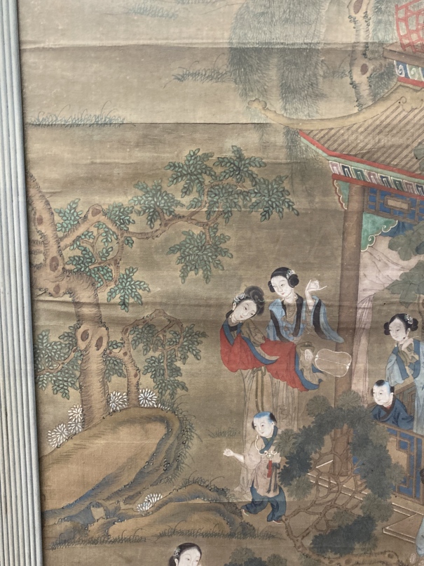Chinese School: Anonymous Republic period Chinese painting, ink and colour on silk laid on board, - Image 4 of 6