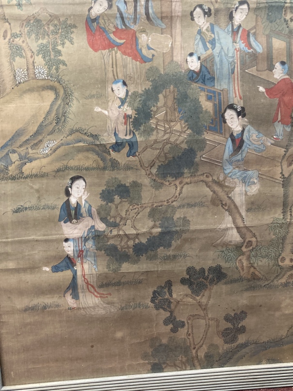 Chinese School: Anonymous Republic period Chinese painting, ink and colour on silk laid on board, - Image 5 of 6