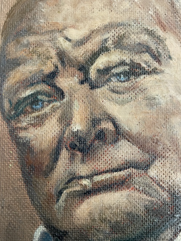 •Graham Sutherland (1903-1980): Oil on board preparatory sketch Sir Winston Churchill, signed and - Image 2 of 5