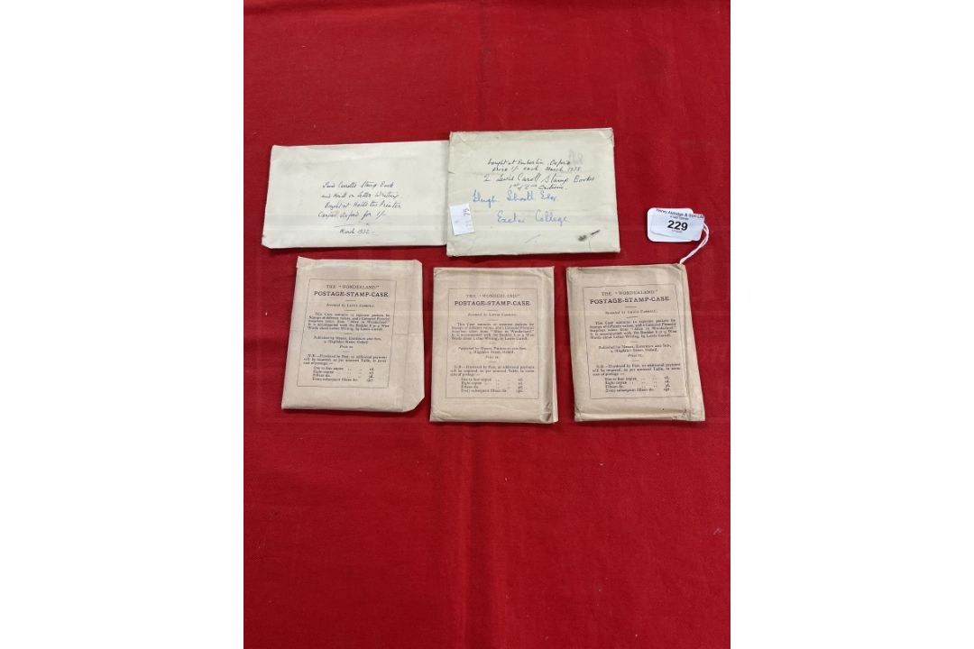 Postal History: The Wonderland postage stamp case x 3 with eight or nine wise words about letter - Image 1 of 3