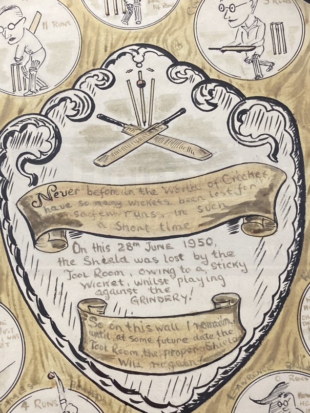 Cricket/Sporting: Unusual 1950s Club Cricket Memorial Shield 'On This Day 28th June 1950 The - Image 2 of 4