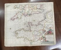 Maps: Canalis inter Anglia et Gallia Tabula, map of the English Channel and adjoining areas of