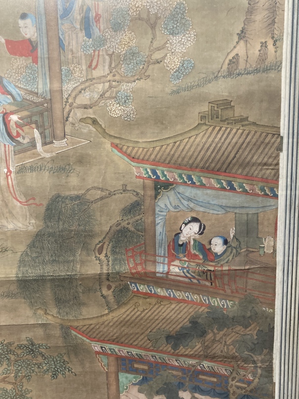 Chinese School: Anonymous Republic period Chinese painting, ink and colour on silk laid on board, - Image 3 of 6