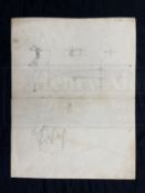 Early Aviation Pioneers/The Samuel Cody Archive: Original pencil design by Samuel Cody of his bi-