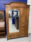 20th cent. Quarter veneered pre-war compactum. Approx. 53ins. x 83ins. x 22ins.