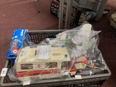 Vintage Toys: Large collection of 1970s/1980s Playmobil figures, vehicles, play set, etc.