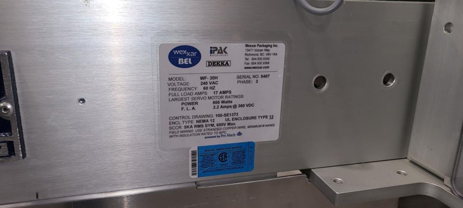Wexxar WF 30 Case Erector - Image 23 of 44