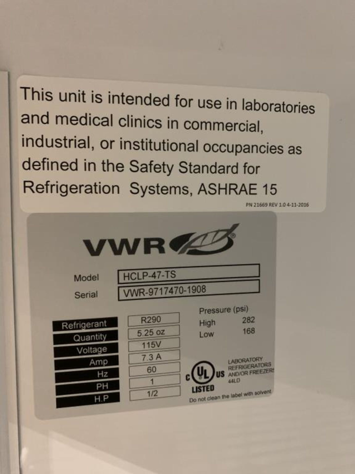 VWR Laboratory Refrigerator - Image 3 of 12