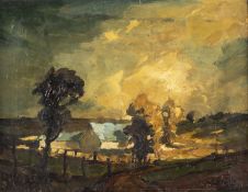 Sommerlandschaft mit Bauernhof