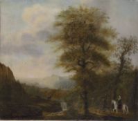 Romantische Landschaft mit Reitern