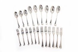 A PART SERVICE OF VICTORIAN SILVER CUTLERY
