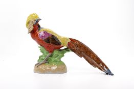 A DRESDEN PORCELAIN MODEL OF A PHEASANT