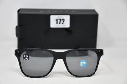 A pair of as new Oakley Apparition sunglasses Satin Black frame with Black iridium Polarized