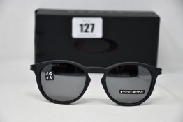 A pair of as new Oakley Pitchman R glasses Satin Black frame with Prizm Black Polarized lenses (