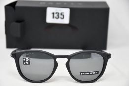 A pair of as new Oakley Pitchman R glasses Satin Black frame with Prizm Black Polarized lenses (