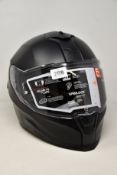 A boxed as new Nexx Helmets in Full Black MT (Model: SX.100R, Size: M).