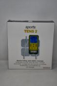 Two boxed as new TensCare Sports Tens 2 muscle toning, pain relief and massage units.