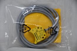 Four as new Turck inductive proximity sensors (Ni4-DS20-2AP6X2, 165022).
