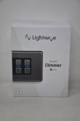 A boxed as new Lightwave Smart Dimmer (3 Gang) - L23 Stainless Steel.