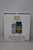 Two boxed as new TensCare Sports Tens 2 muscle toning, pain relief and massage units.